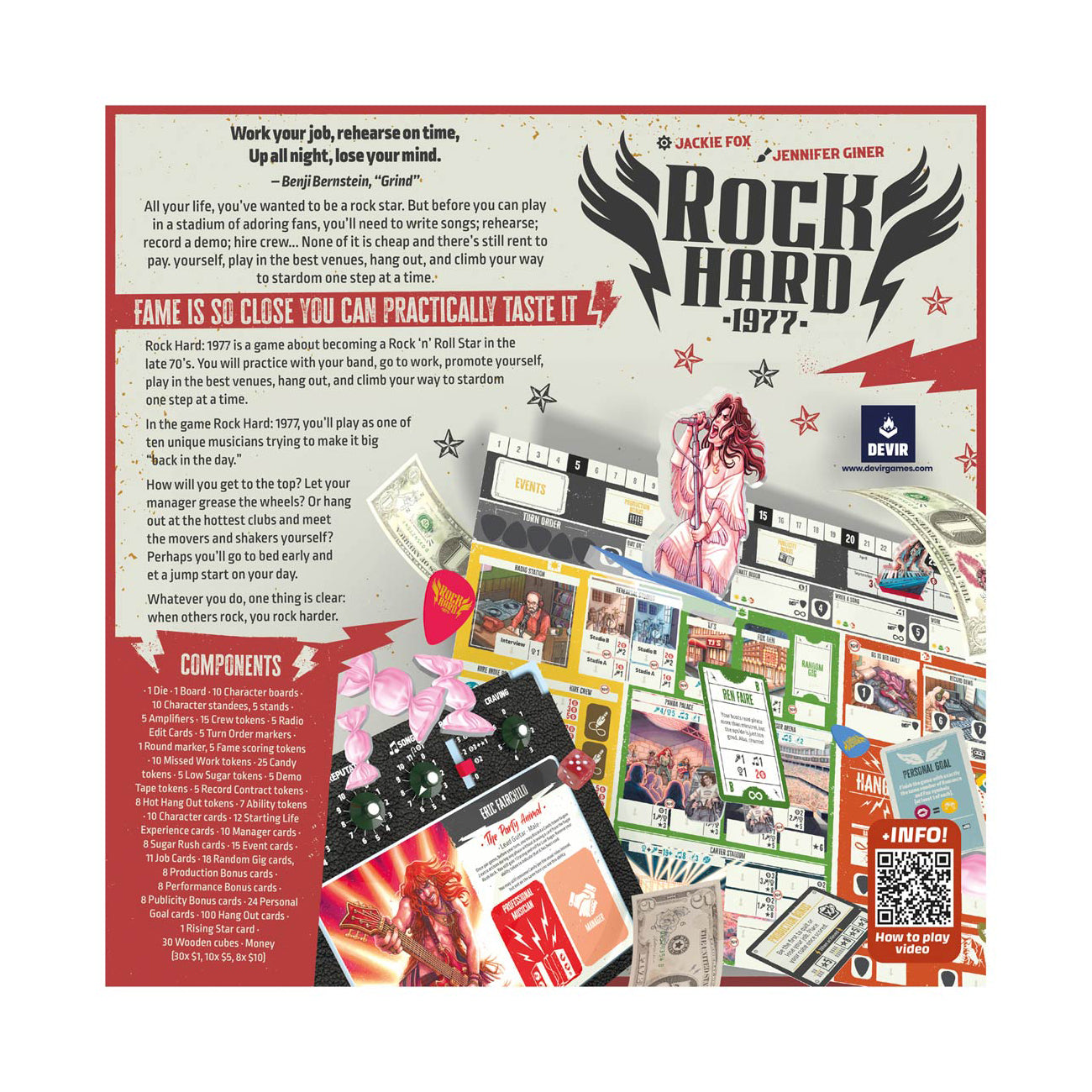 Rock Hard: 1977 - Ultimate Rising Rock Star Board Game