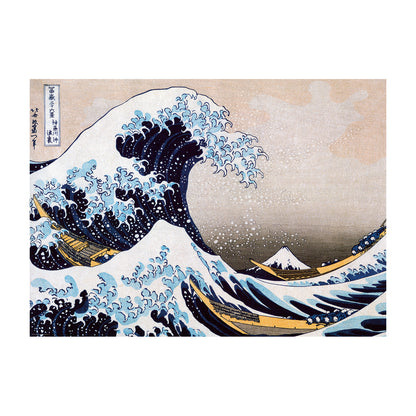 Katsushika Hokusai Great Wave off Kanagawa 1000 piece puzzle featuring iconic blue and white wave artwork