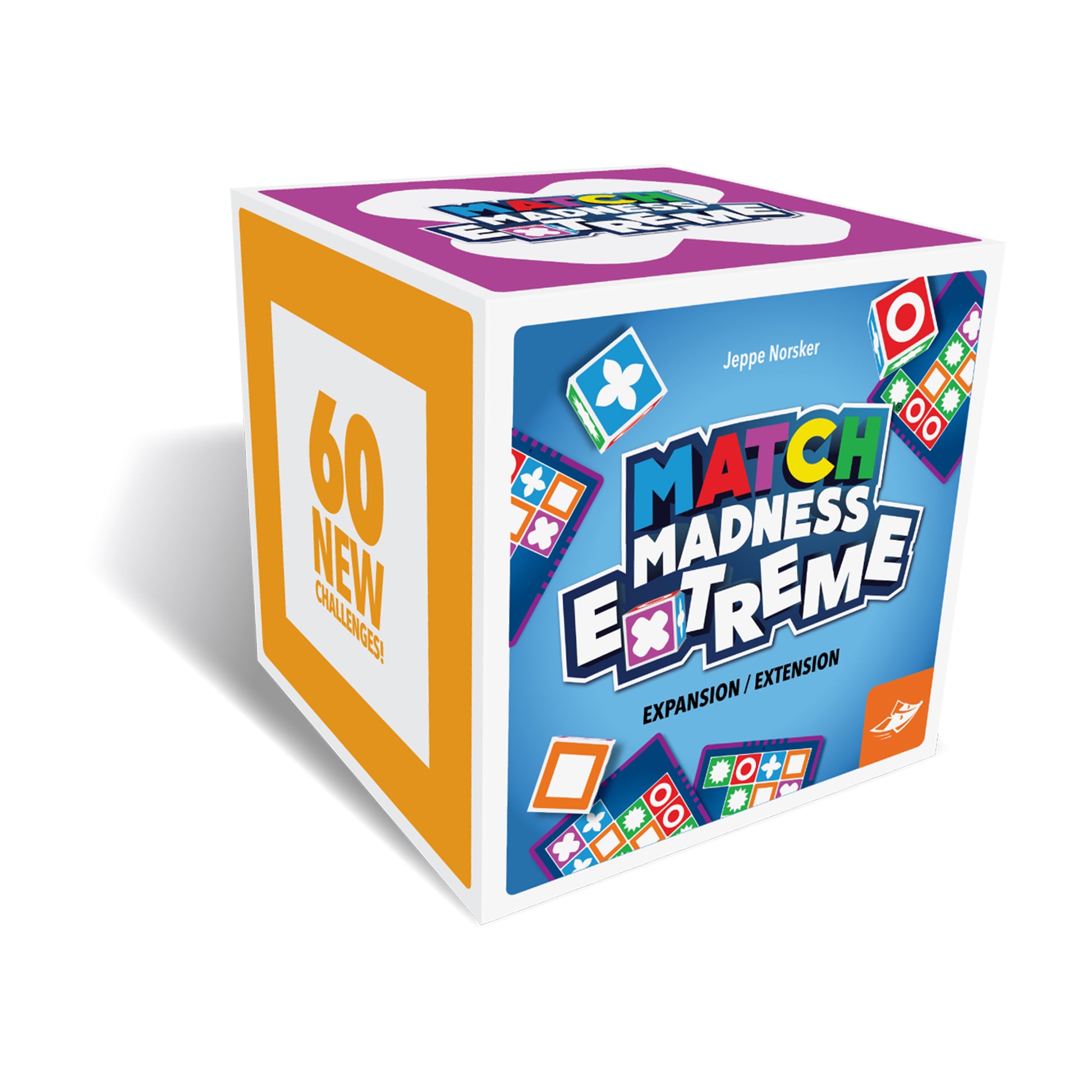 Match Madness Extreme Expansion board game box with colorful tiles and 60 new challenges