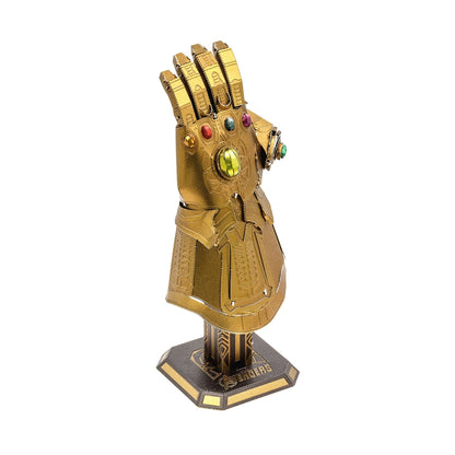 Metal Earth Marvel Avengers Endgame Infinity Gauntlet 3D Model Kit with colored gemstones