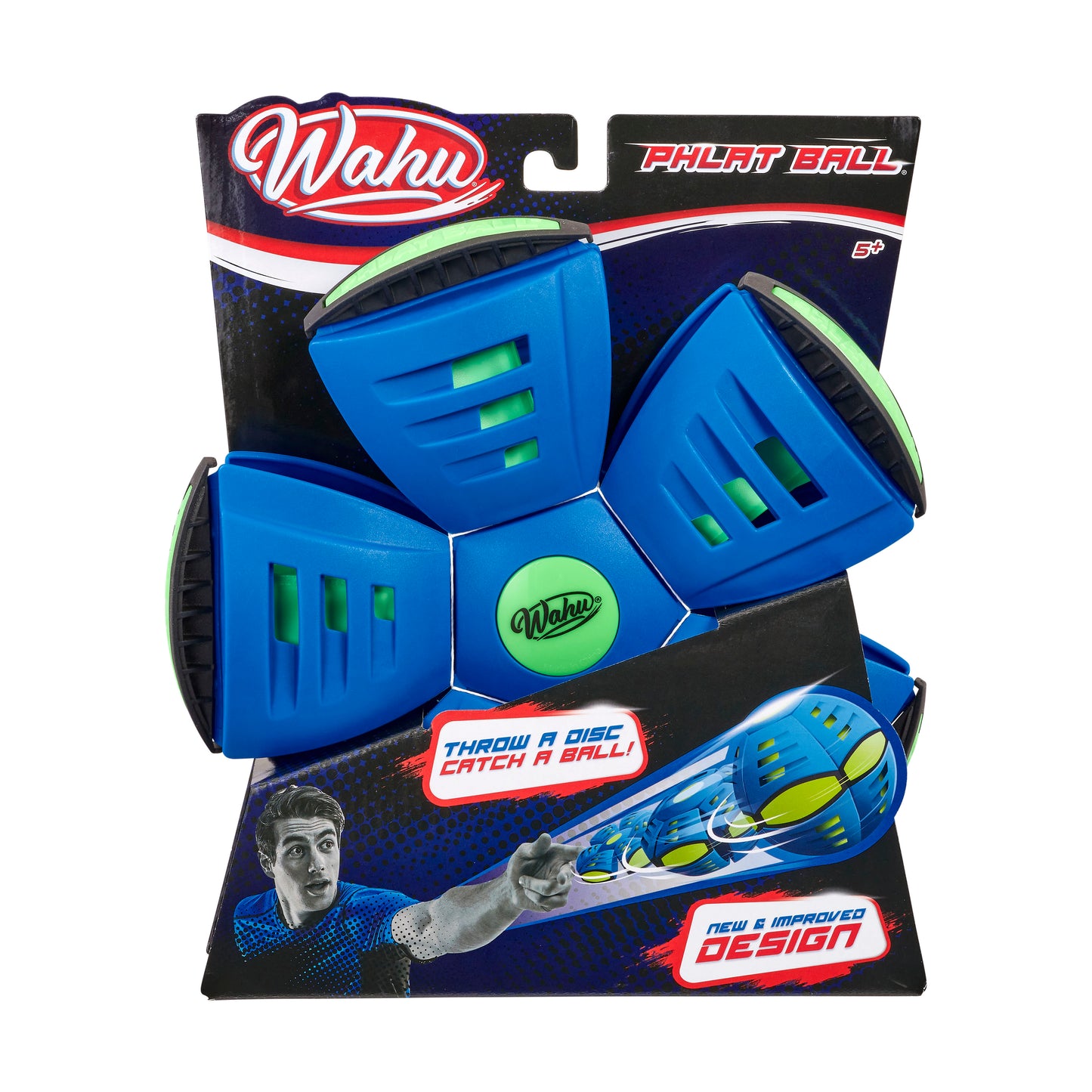 Wahu Phlat Ball Classic - Transforming Disc-to-Ball Toy, Blue