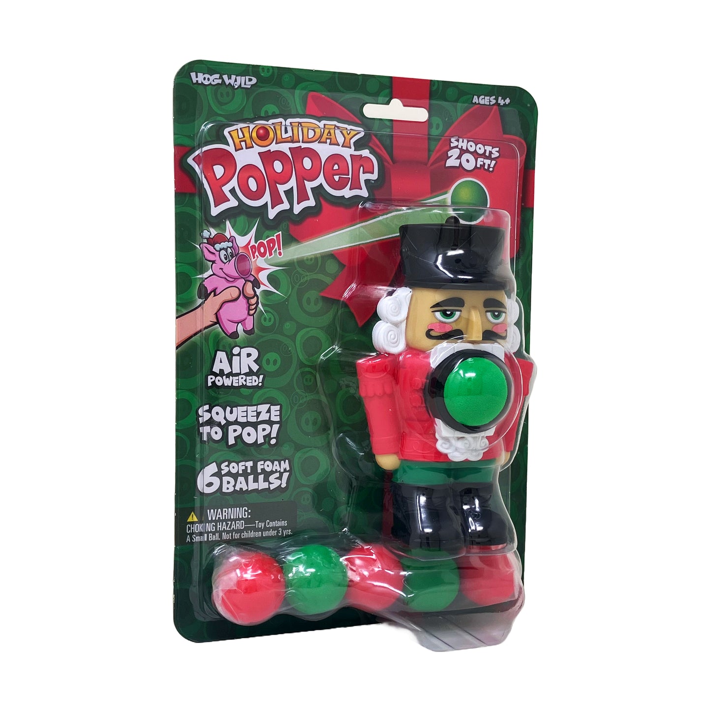 Holiday Popper - Nutcracker: Festive Foam Ball Launcher