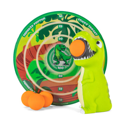 Jurassic Jolt T-Rex Squeeze Popper with Sticky Target