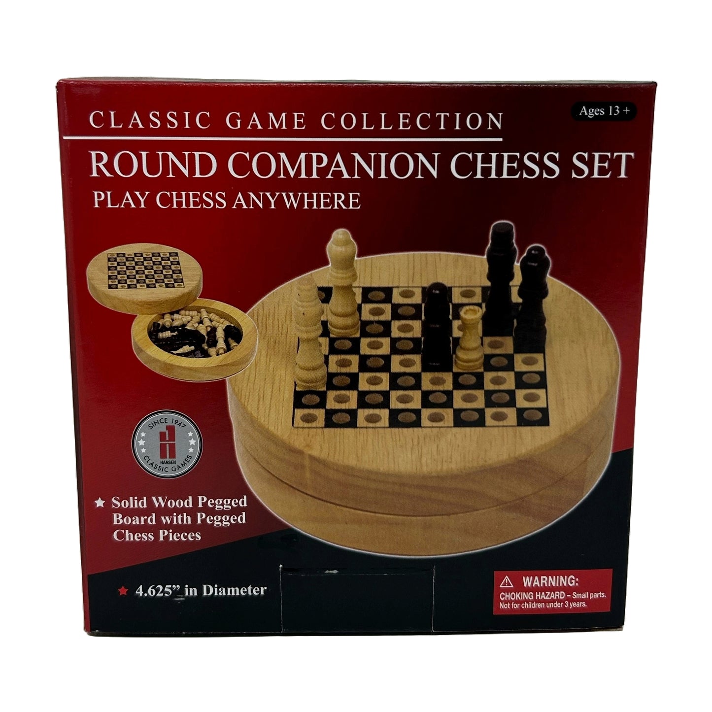 Classic Game Companion Round Chess Set - Portable Travel Edition
