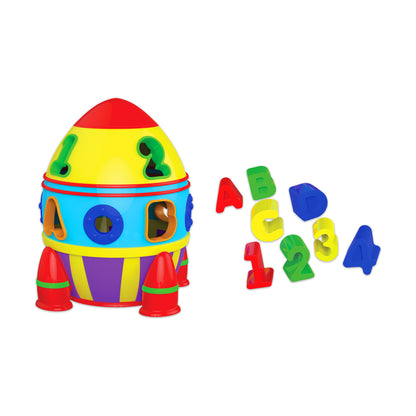 Early Learning Rocket Shape Sorter - Multicolor