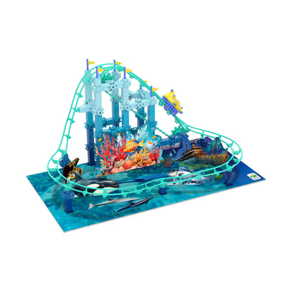 Techno Trax Sea Trek Roller Coaster Building Kit - 150+ Pieces