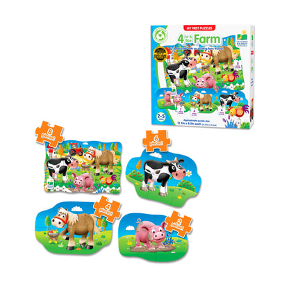My First Puzzles - Farmyard Friends 4-Pack Puzzle Set