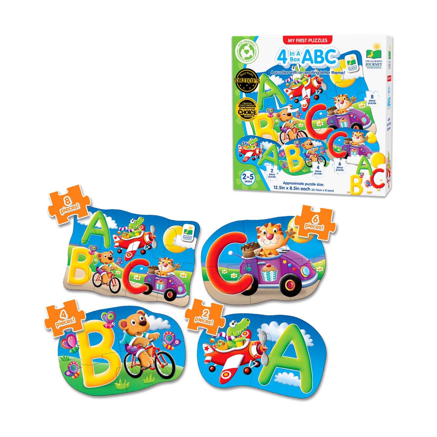 My First Puzzles - ABC Animal Adventure 4-Pack Set
