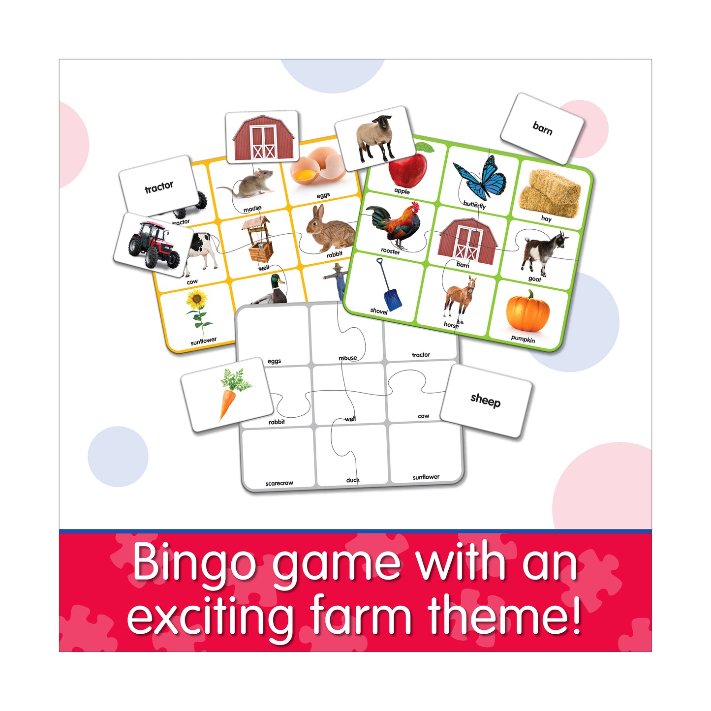 Match It! Farm Bingo Educational Board Game