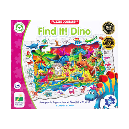 Puzzle Doubles! Find It! Dino Floor Puzzle - 50 pc