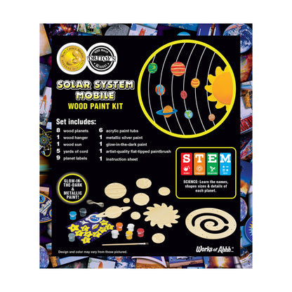 Works of Ahhh... NASA Solar System Mobile Wood Paint Kit