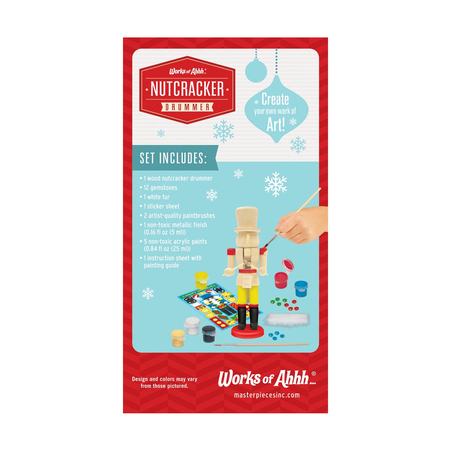 Works of Ahhh Nutcracker Drummer Wood Paint Kit - Craft Set