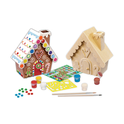 Works of Ahhh Gingerbread House Wood Painting Craft Kit