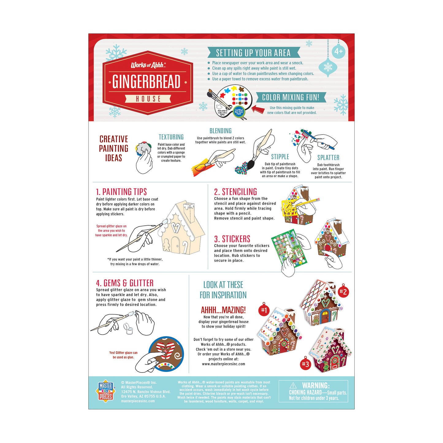 Works of Ahhh Gingerbread House Wood Painting Craft Kit