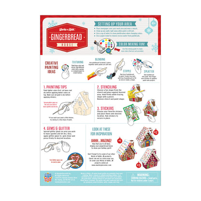 Works of Ahhh Gingerbread House Wood Painting Craft Kit