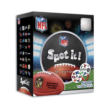 Spot it! NFL Edition card game with football and team logos