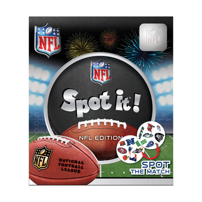 Spot it! NFL Edition card game with football and team logos