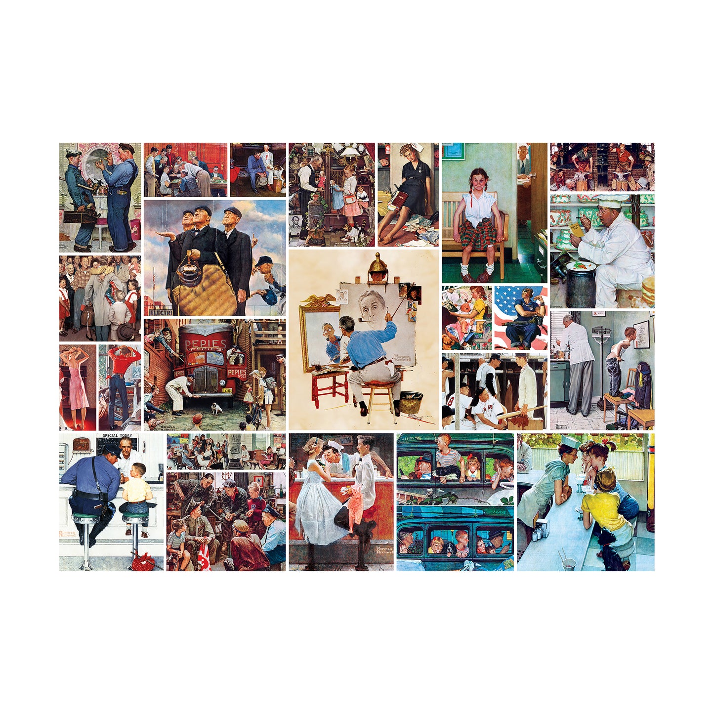 The Saturday Evening Post Norman Rockwell Collage Puzzle - 1000 pc