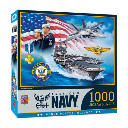 MasterPieces America's Navy - Anchors Aweigh Jigsaw Puzzle - 1000 pc