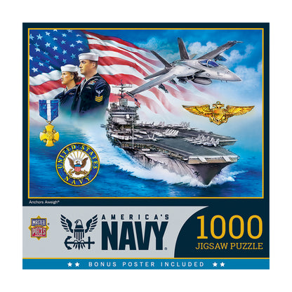 MasterPieces America's Navy - Anchors Aweigh Jigsaw Puzzle - 1000 pc