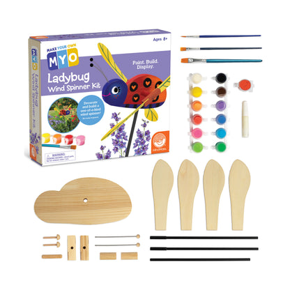 DIY Ladybug Wind Spinner Craft Kit - Create & Paint Your Garden Ornament