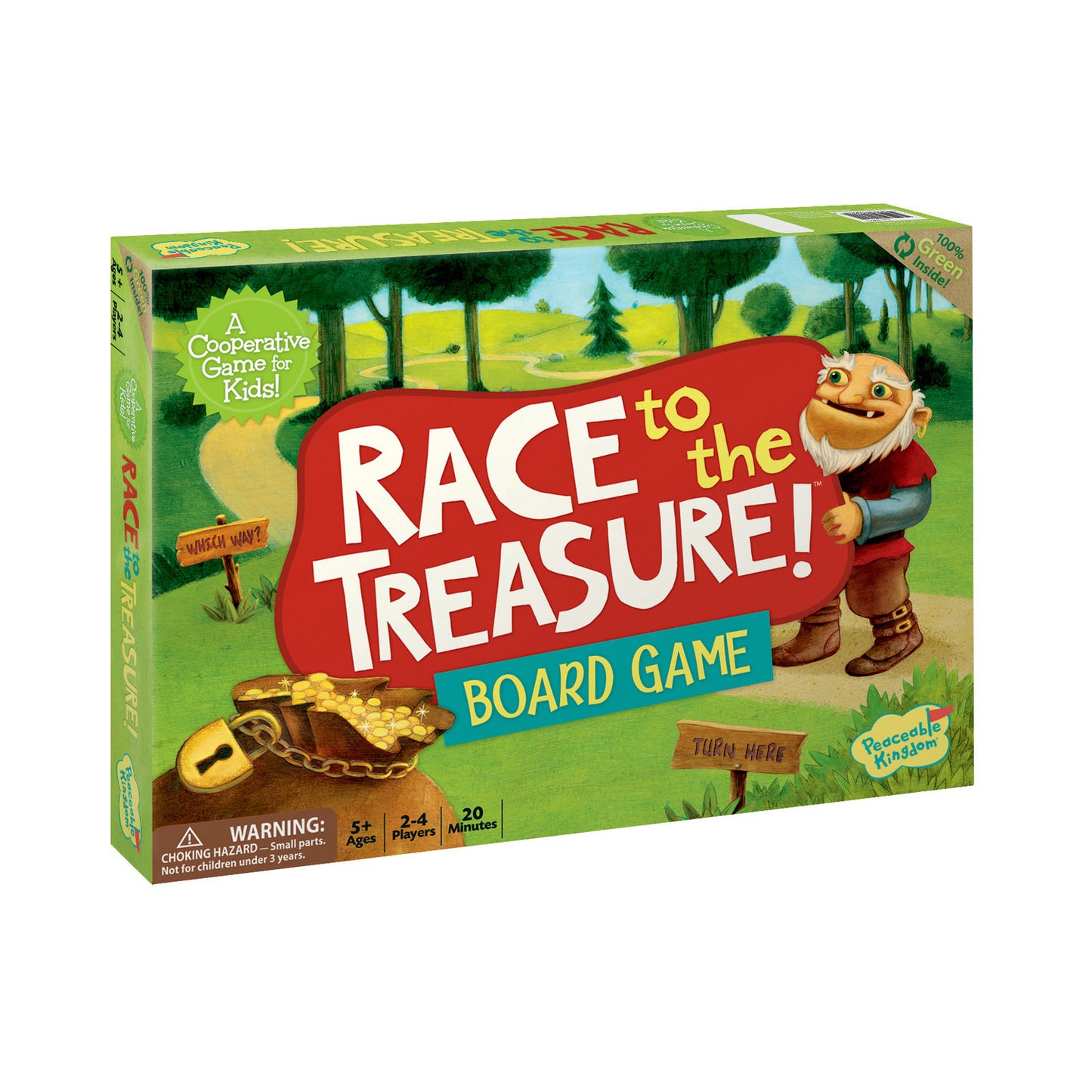Race to the Treasure Board Game box showing cooperative gameplay for 2-4 players ages 5+