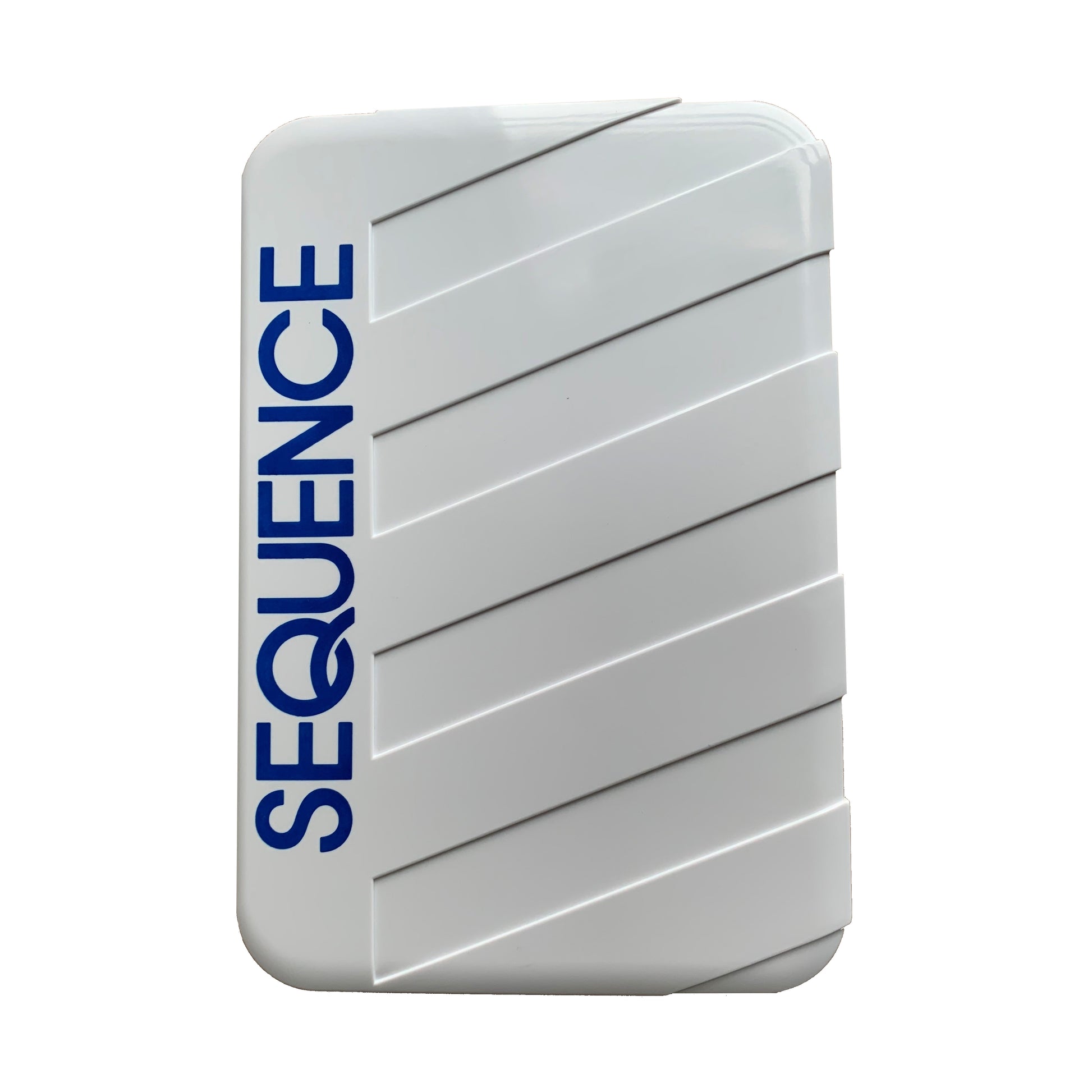 Sequence Travel Edition Strategy Game box with blue logo and white striped design