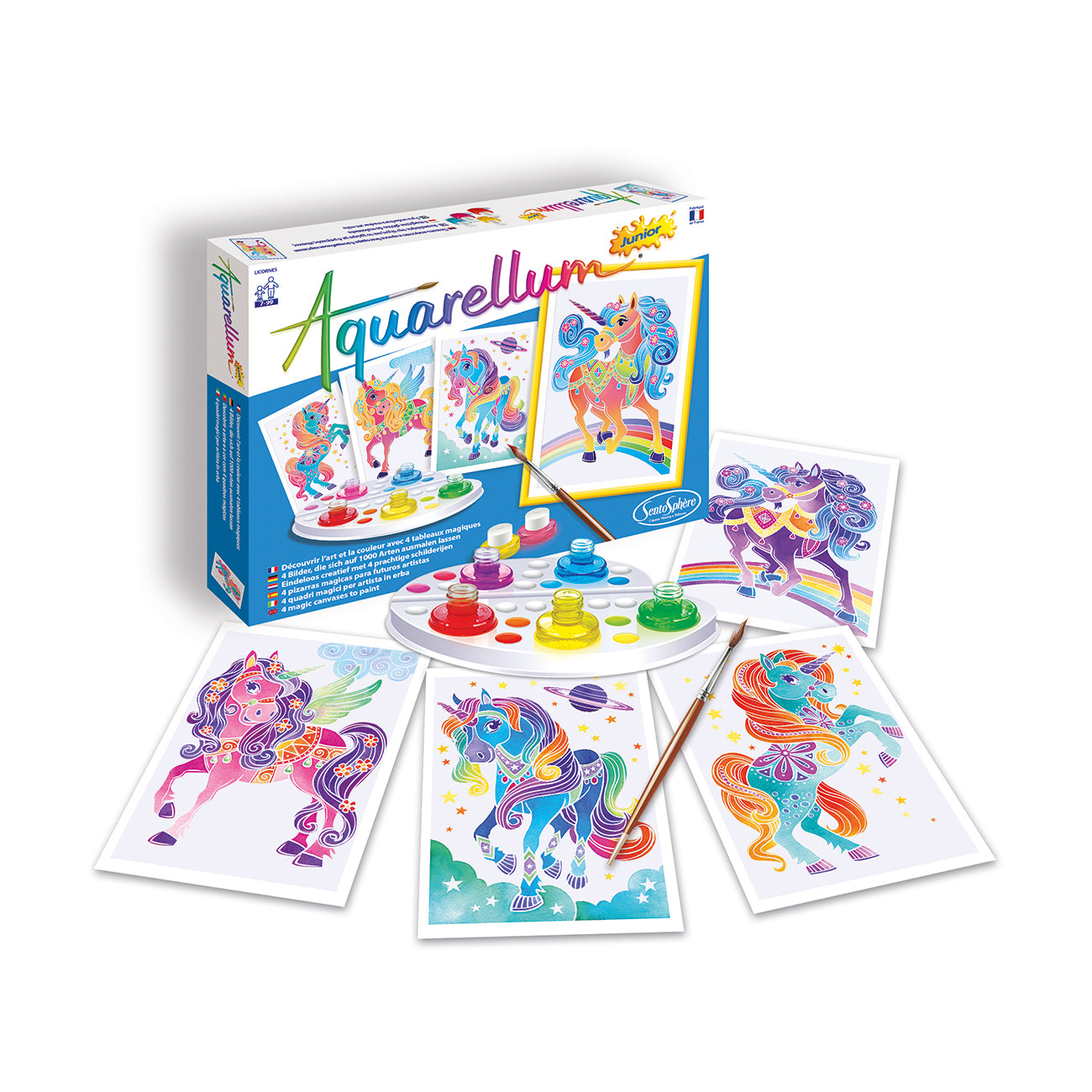 Aquarellum Junior Unicorn Watercolor Painting Set