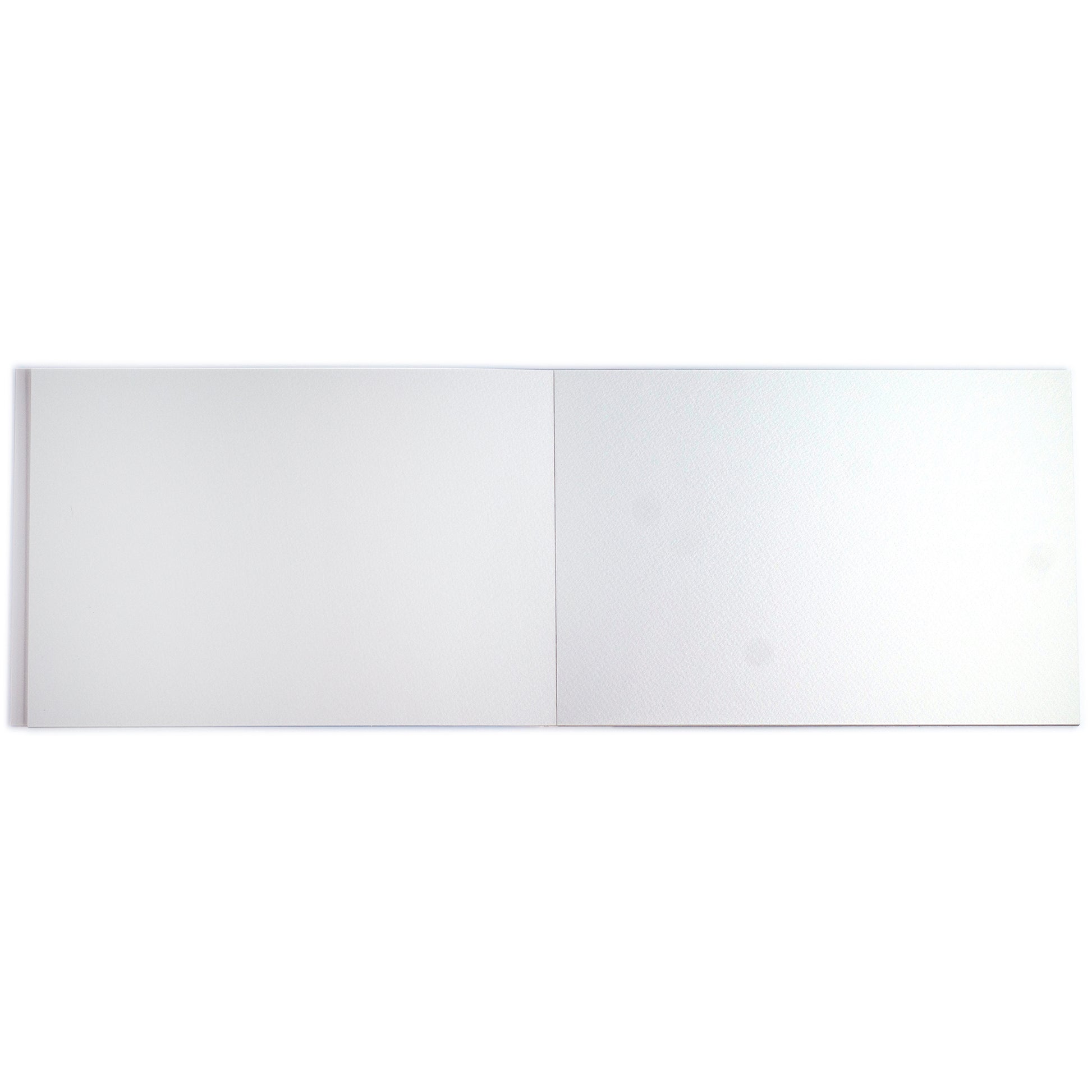 Yumi's Mushrooms Deluxe Watercolor Paper Pad, open sketchbook with blank white pages