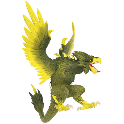 Eldrador Creatures Jungle Raptor yellow green dragon toy with wings