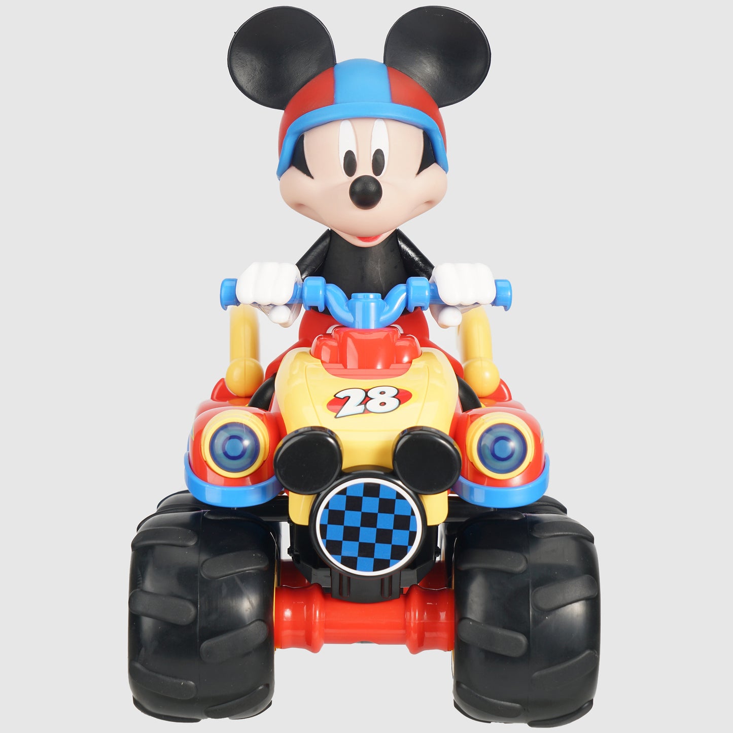 Disney Jr Mickey ATV 4 Wheeler RC toy vehicle with light-up features and remote control