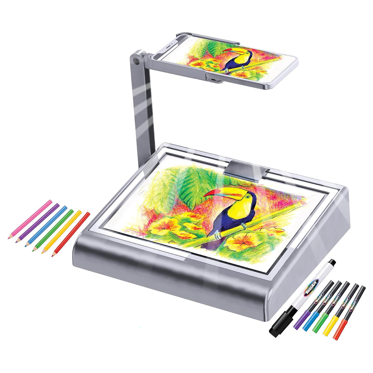 Timeless Creations 2-In-1 Visual Art Tracing Desk and Light Box Drawing Set