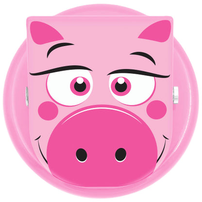 Barnyard Clever Clips pink owl toy with big eyes and nose details