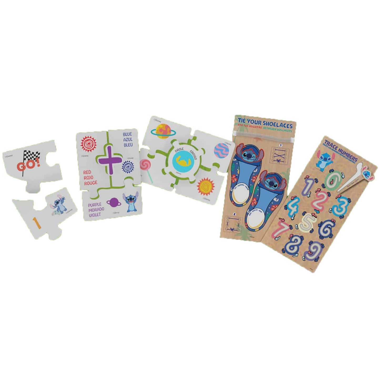 Disney Stitch Educational Games Set - Play Based Learning Kit - Toy for Kids 3+