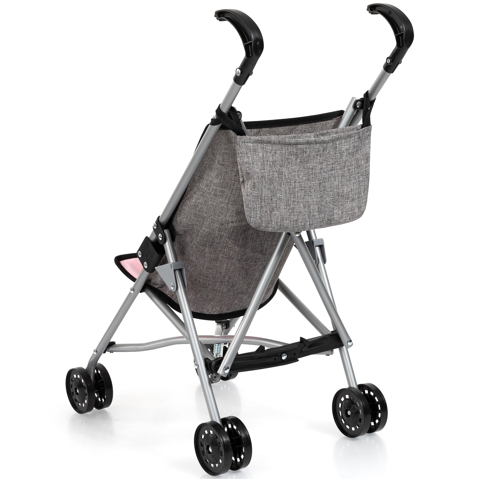 Bayer Design Dolls Buggy in grey with pink accents and butterfly design