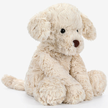 MCHUGS Madeline Cute Pet Plush Stuffed Animal, cream-colored puppy with floppy ears and brown nose, sitting upright