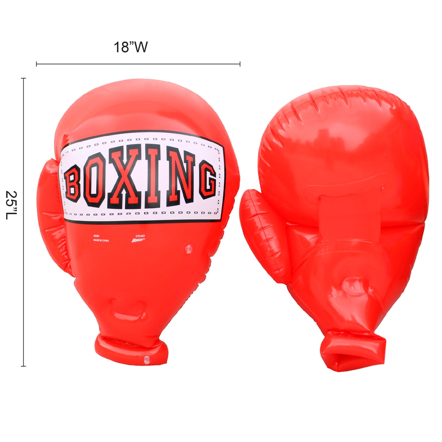 Banzai Kids Mega-Sized Inflatable Boxing Gloves, Red/Blue Assortment
