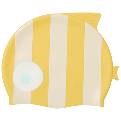 Sunnylife Finn The Fish Kids' Silicone Swim Cap, Ages 3-9