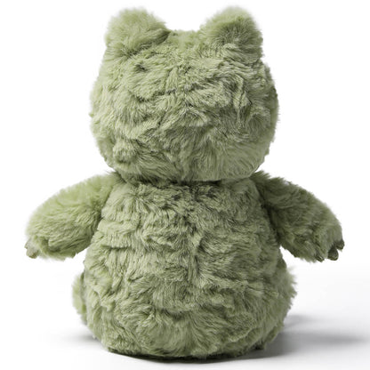 MCHUGS Kindergarten Series Relaxing Frog 7-Inch Plush in sage green, shown from front view with friendly expression