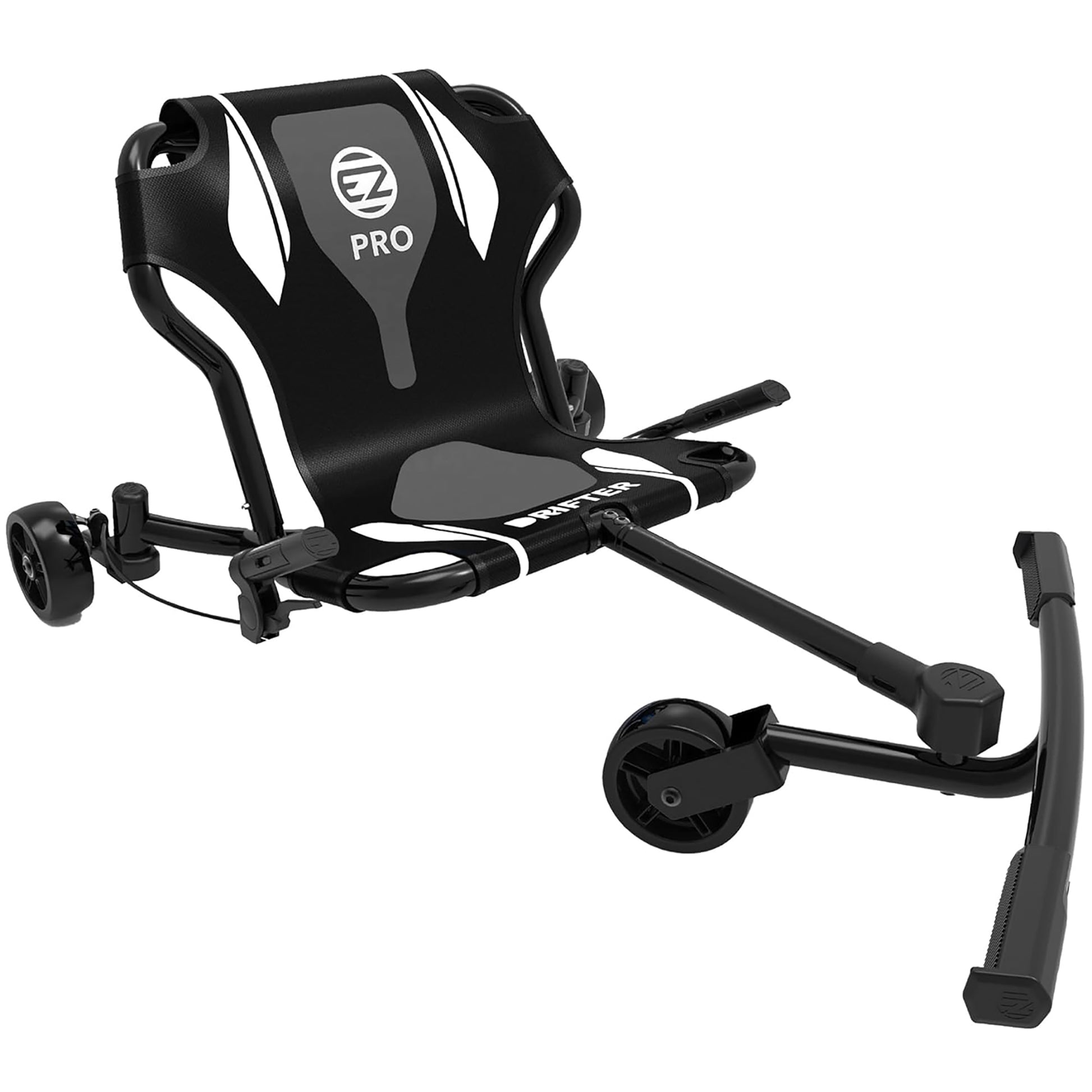 EzyRoller Drifter Pro X Black Magic ride-on toy with steering handles and foot pedals