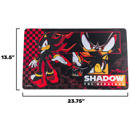 Shadow the Hedgehog red and black neoprene playmat, 23.75x13.5 inches