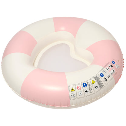 Sunnylife Luxe Tube Pool Ring - Stole My Heart Pink Stripe Inflatable Lounger