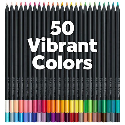 Faber-Castell Black Edition 50 Color Pencils - Art Set